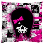 Scene Kid Girl Skull Large Cushion Case (One Side)