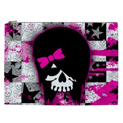 Scene Kid Girl Skull Cosmetic Bag (XXL) from ArtsNow.com Front