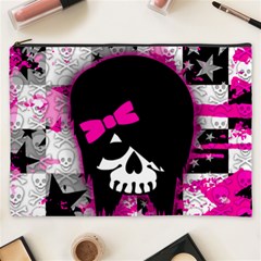 Scene Kid Girl Skull Cosmetic Bag (XXXL) from ArtsNow.com Front