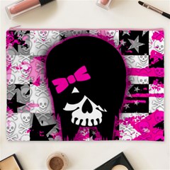 Scene Kid Girl Skull Cosmetic Bag (XXXL) from ArtsNow.com Front