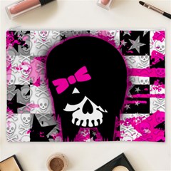 Scene Kid Girl Skull Cosmetic Bag (XXXL) from ArtsNow.com Front