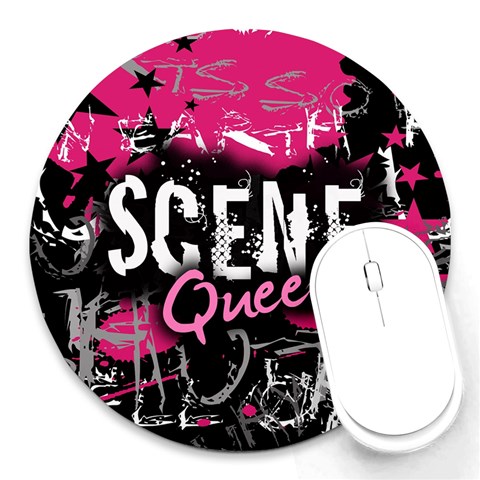 Scene Queen Round Mousepad from ArtsNow.com Front