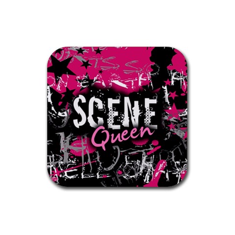 Scene Queen Rubber Coaster (Square) from ArtsNow.com Front