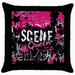 Scene Queen Throw Pillow Case (Black)