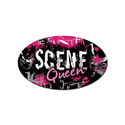 Scene Queen Sticker (Oval) from ArtsNow.com Front
