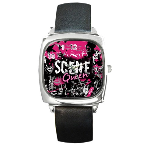 Scene Queen Square Metal Watch from ArtsNow.com Front