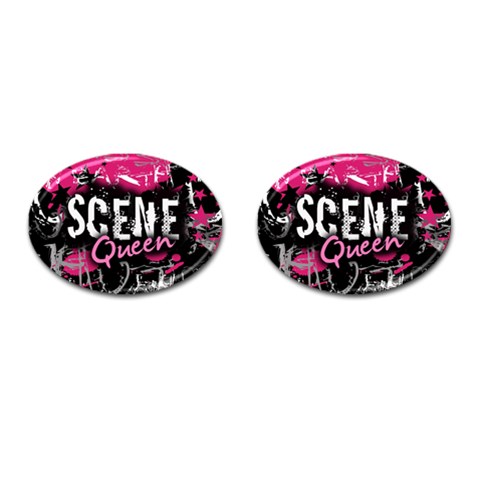 Scene Queen Cufflinks (Oval) from ArtsNow.com Front(Pair)
