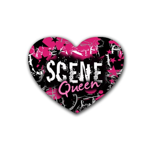 Scene Queen Rubber Coaster (Heart) from ArtsNow.com Front