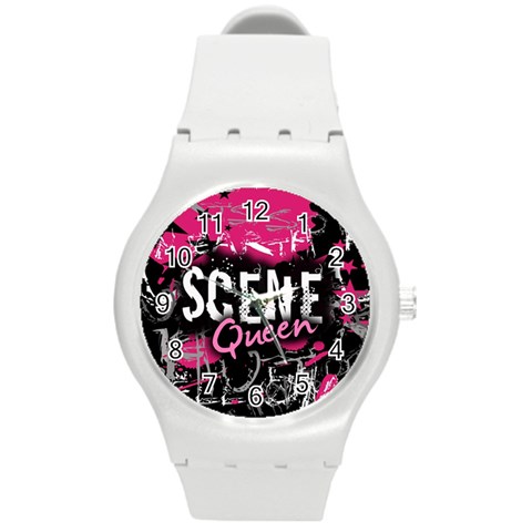 Scene Queen Round Plastic Sport Watch Medium from ArtsNow.com Front