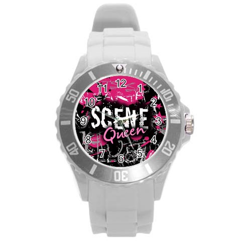Scene Queen Round Plastic Sport Watch Large from ArtsNow.com Front