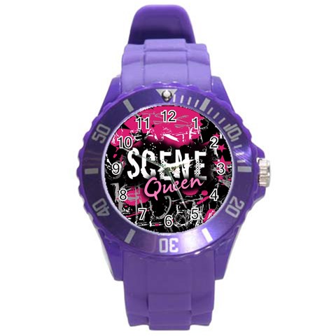 Scene Queen Round Plastic Sport Watch Large from ArtsNow.com Front