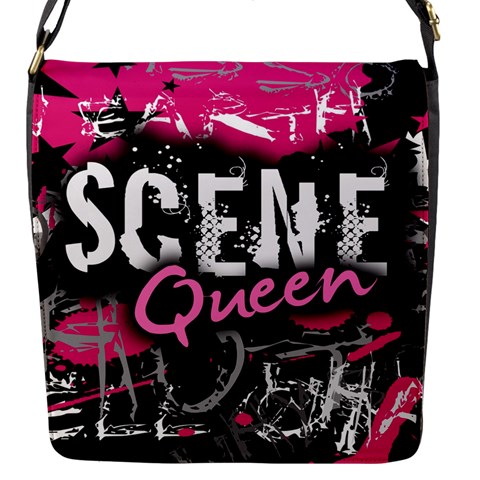 Scene Queen Flap closure messenger bag (Small) from ArtsNow.com Front