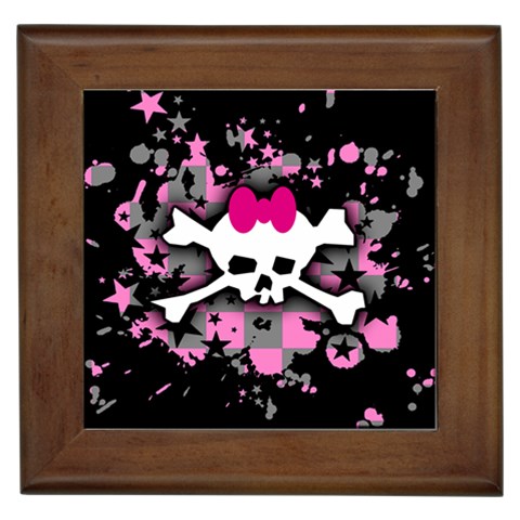 Scene Skull Splatter Framed Tile from ArtsNow.com Front