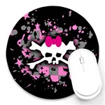 Scene Skull Splatter Round Mousepad