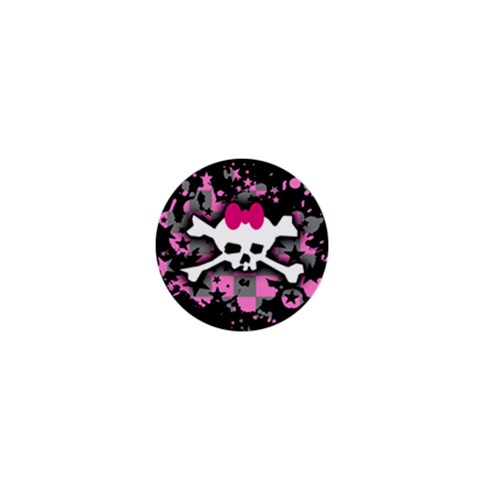 Scene Skull Splatter 1  Mini Button from ArtsNow.com Front