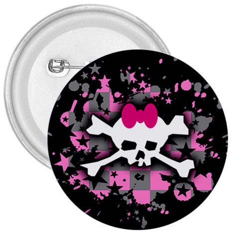 Scene Skull Splatter 3  Button from ArtsNow.com Front