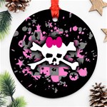 Scene Skull Splatter Ornament (Round)