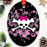 Scene Skull Splatter Ornament (Oval)