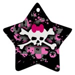 Scene Skull Splatter Ornament (Star)