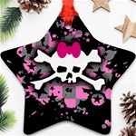 Scene Skull Splatter Ornament (Star)