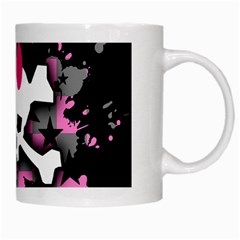 Scene Skull Splatter White Mug from ArtsNow.com Right