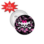 Scene Skull Splatter 1.75  Button (10 pack) 