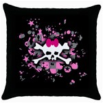 Scene Skull Splatter Throw Pillow Case (Black)