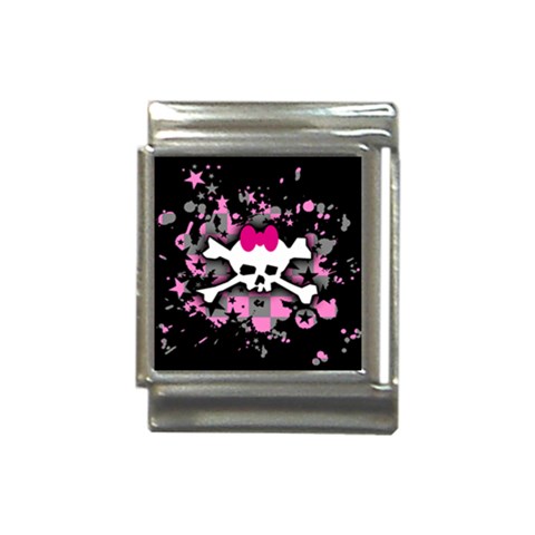 Scene Skull Splatter Italian Charm (13mm) from ArtsNow.com Front