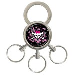 Scene Skull Splatter 3-Ring Key Chain