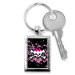 Scene Skull Splatter Key Chain (Rectangle)