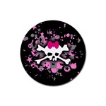 Scene Skull Splatter Rubber Coaster (Round)