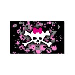 Scene Skull Splatter Sticker (Rectangular)