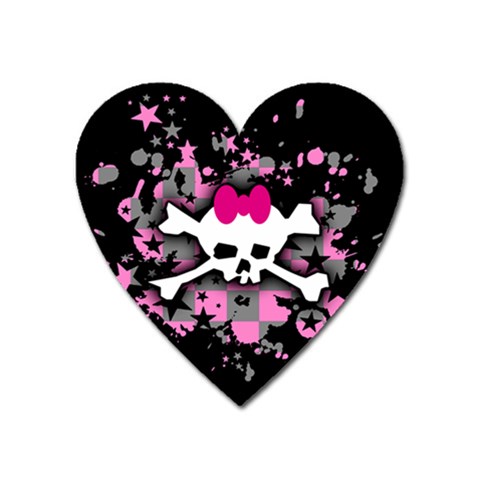 Scene Skull Splatter Magnet (Heart) from ArtsNow.com Front