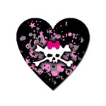 Scene Skull Splatter Magnet (Heart)