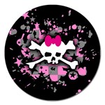 Scene Skull Splatter Magnet 5  (Round)