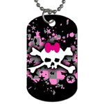 Scene Skull Splatter Dog Tag (One Side)