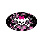 Scene Skull Splatter Sticker Oval (10 pack)