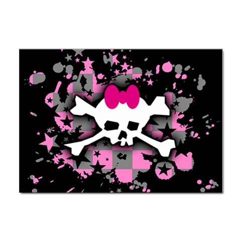 Scene Skull Splatter Sticker A4 (100 pack) from ArtsNow.com Front