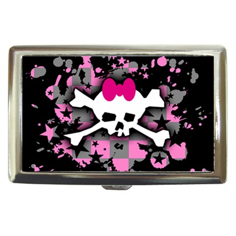 Scene Skull Splatter Cigarette Money Case from ArtsNow.com Front