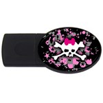 Scene Skull Splatter USB Flash Drive Oval (2 GB)