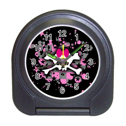Scene Skull Splatter Travel Alarm Clock from ArtsNow.com Front