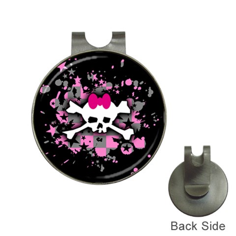 Scene Skull Splatter Golf Ball Marker Hat Clip from ArtsNow.com Front