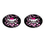 Scene Skull Splatter Cufflinks (Oval)