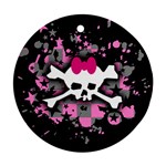 Scene Skull Splatter Round Ornament (Two Sides)