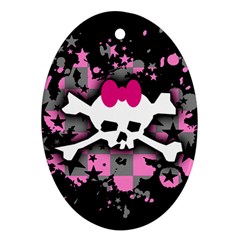 Scene Skull Splatter Oval Ornament (Two Sides) from ArtsNow.com Back