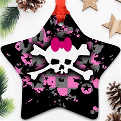 Scene Skull Splatter Star Ornament (Two Sides) from ArtsNow.com Front