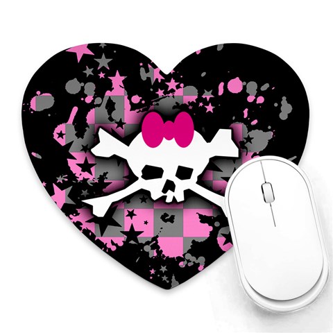 Scene Skull Splatter Mousepad (Heart) from ArtsNow.com Front