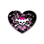 Scene Skull Splatter Rubber Coaster (Heart)