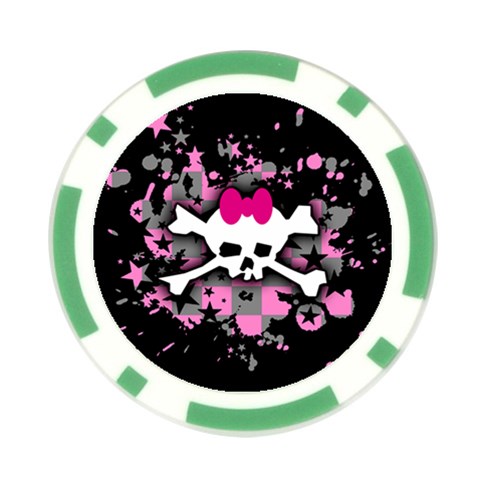 Scene Skull Splatter Poker Chip Card Guard from ArtsNow.com Front