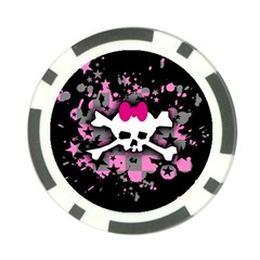 Scene Skull Splatter Poker Chip Card Guard from ArtsNow.com Front